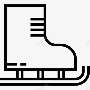 春初熘冰溜冰运动7直线型图标图标