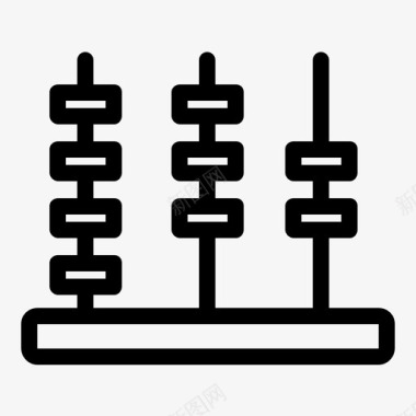 算盘珠算盘教育图标图标