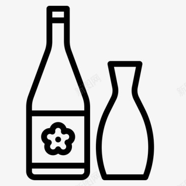 酒清酒酒饮料图标图标