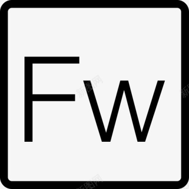 Fw文件类型线性图标图标