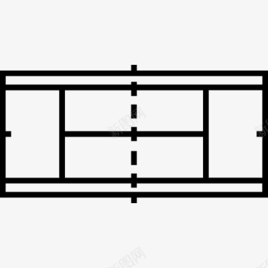 网球场运动场直线图标图标
