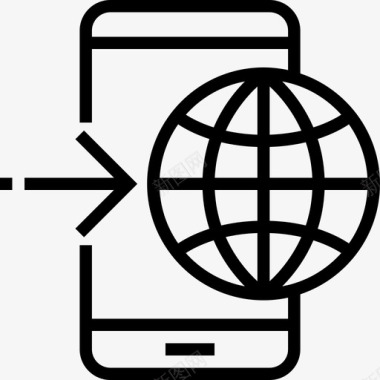 手机网页素材智能手机网页3线性图标图标