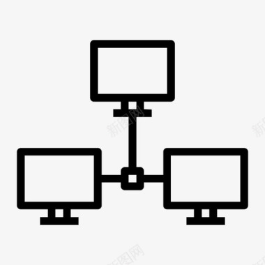 调度器计算机计算机监视器连接图标图标