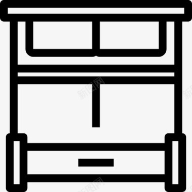 床家具和家居用品直系图标图标