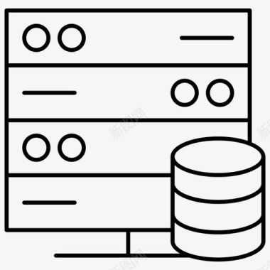 网站布局图标远程数据库服务器网站托管大纲图标图标
