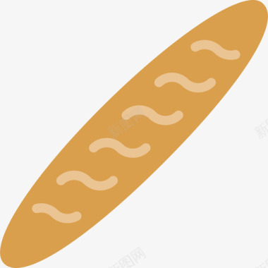 法式法式长棍面包美食2扁平图标图标