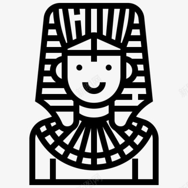 埃及男孩服装图标图标