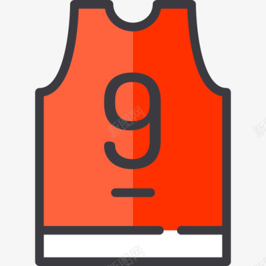 篮球篮球运动衫运动9直线颜色图标图标