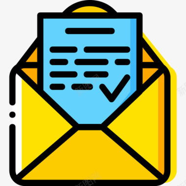 电子邮件电子邮件传送黄色图标图标