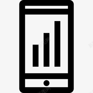 短信手机icon智能手机商务元素集合线性图标图标