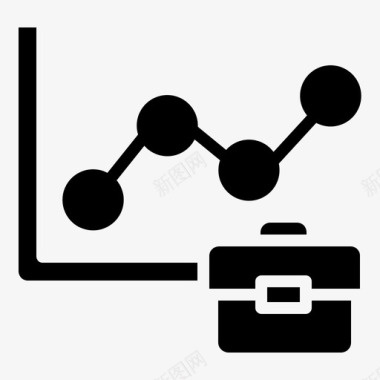 股票走势分析分析公文包业务图标图标