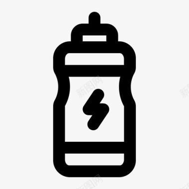 瓶子能量饮料健身图标图标