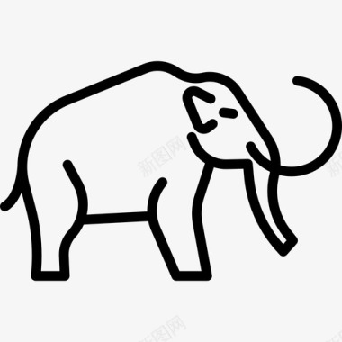 猛犸象史前时代直系图标图标