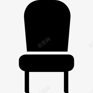 椅子家具和白色物品实心图标图标