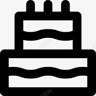 生日蛋糕餐厅直系图标图标