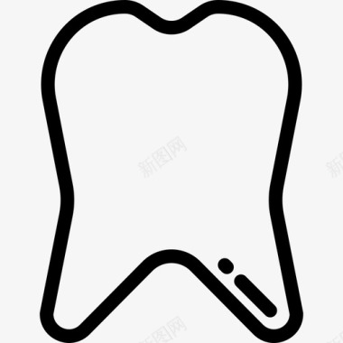 牙齿医疗元素线性线形图标图标