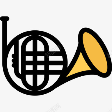 法国喇叭音乐5颜色图标图标