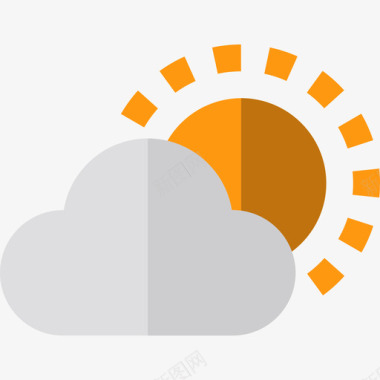秋季新风尚多云秋季2平坦图标图标