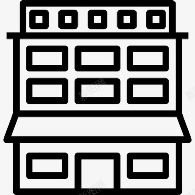 直线商店7号楼直线型图标图标