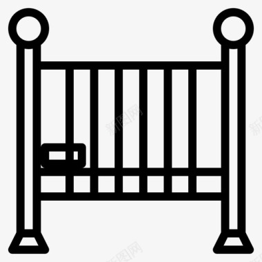 婴儿床床卧室图标图标