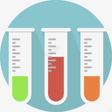 化学研究试管试管科学6扁平图标图标