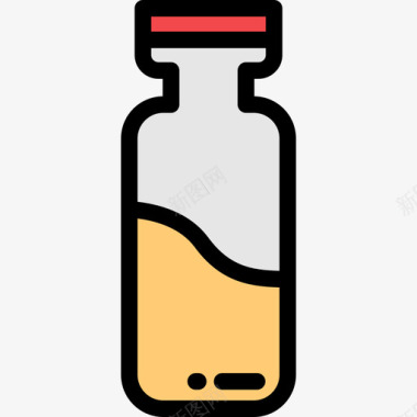 小瓶医用元素颜色2线性颜色图标图标