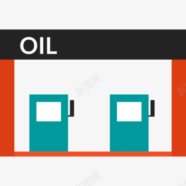 PNG建筑物加油站建筑物建筑物颜色图标图标