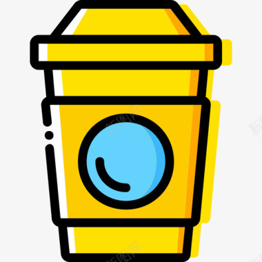 咖啡杯咖啡厅10号黄色图标图标