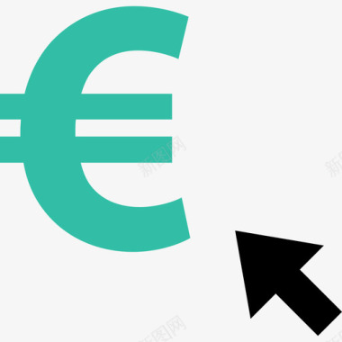 火焰欧元图标欧元购物电子商务持平图标图标