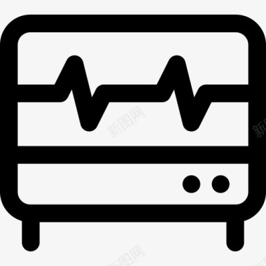 粉色心电图心电图科学研究2线性图标图标