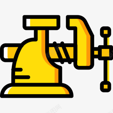 黄色金子虎钳8号结构黄色图标图标