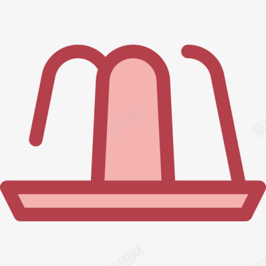 果冻食品和餐厅6红色图标图标