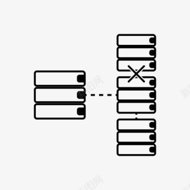 数据服务器错误驱动器数据和存储图标图标