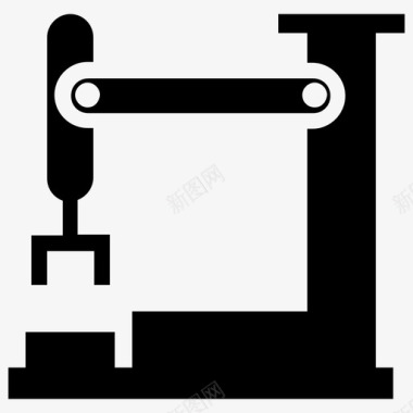 自动化机器人制造机器人自动化工业图标图标