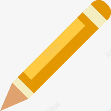 铅笔办公元素3扁平图标图标