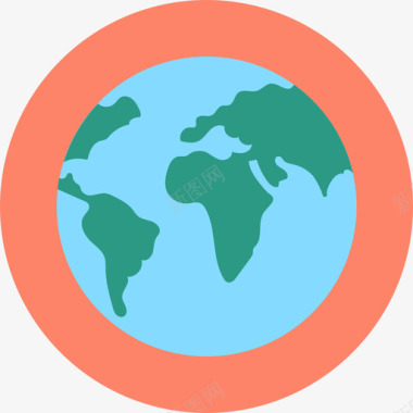 行星地球旅行11圆形图标图标