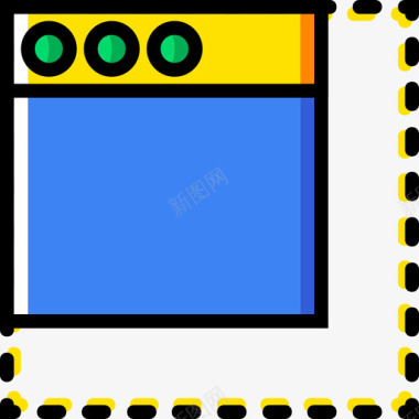线性排布浏览器用户界面6线性颜色图标图标