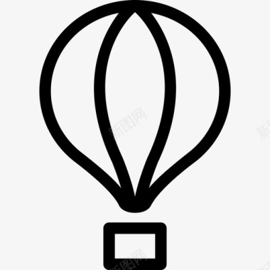 气球热气球运输2直线图标图标