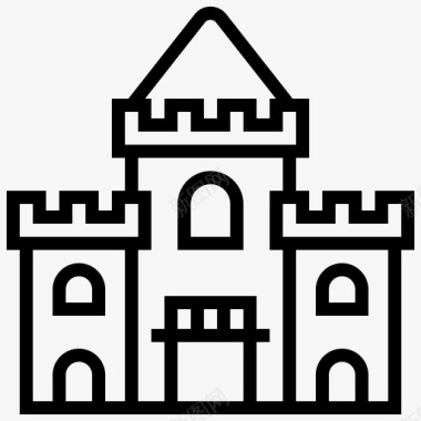 古堡万圣节建筑废弃建筑图标图标