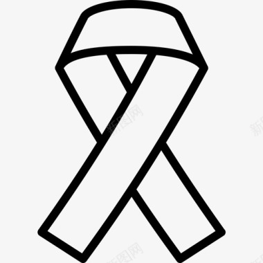 黑色丝带癌症艾滋病乳腺癌图标图标