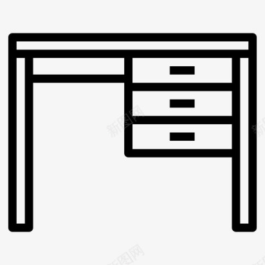 书桌文具桌子图标图标