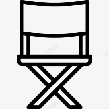 导演椅电影元素2直线型图标图标