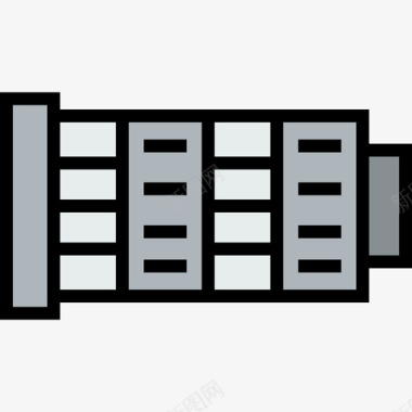 镜头图标镜头相机和附件4线性颜色图标图标