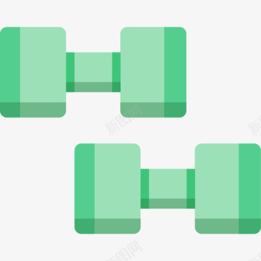 v6哑铃健身6扁平图标图标