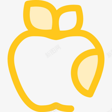 苹果学校系列3黄色图标图标