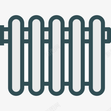 颜色散热散热器家用2线性颜色图标图标
