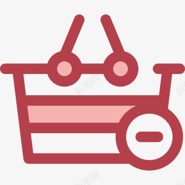 购物篮电子商务9红色图标图标