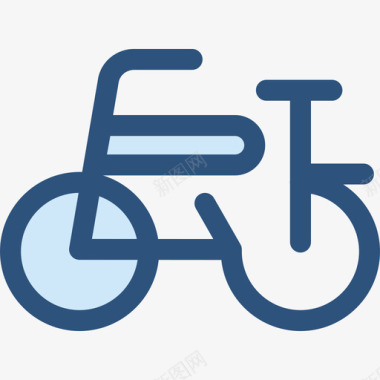 自行车交通12蓝色图标图标