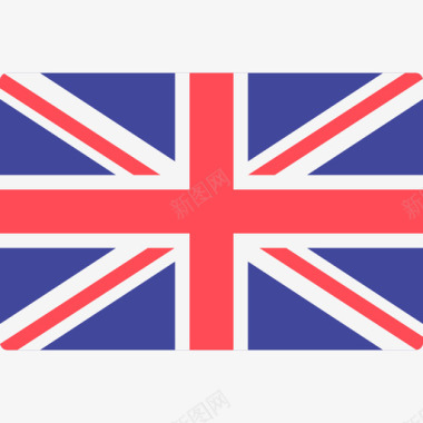 英国国际旗帜长方形图标图标