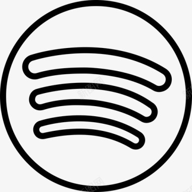 SpotifySpotify徽标2线性图标图标